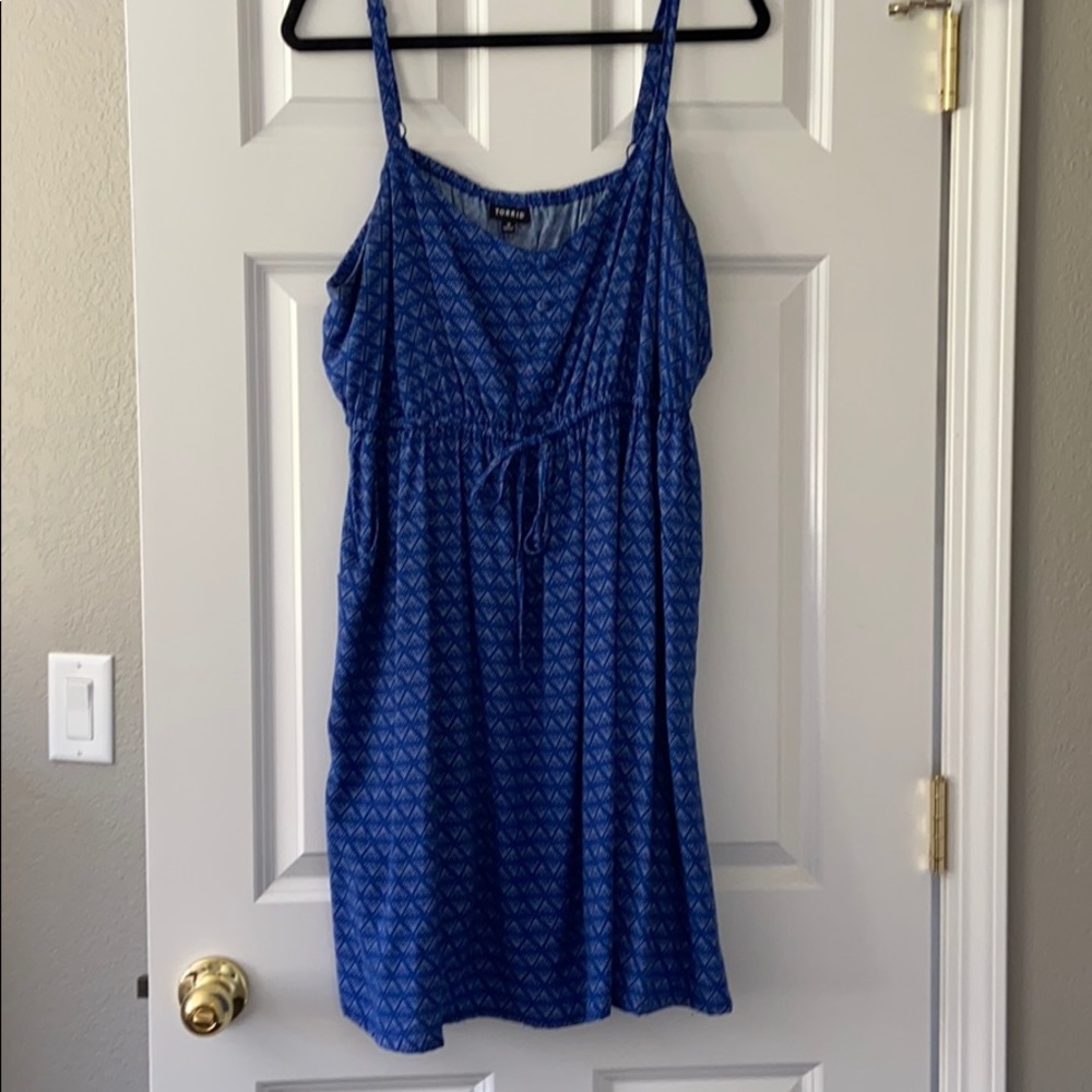 Blue geometric dress